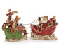 Two Piece Porcelain Santa In Sleigh Set