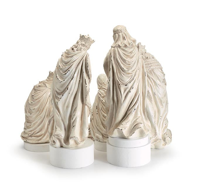 Distressed White Nativity Set (Set of 6)