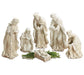 Distressed White Nativity Set (Set of 6)