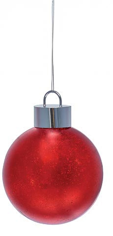Large Plastic Ornament w/Silver Caps (3 Colors)
