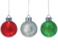 Large Plastic Ornament w/Silver Caps (3 Colors)