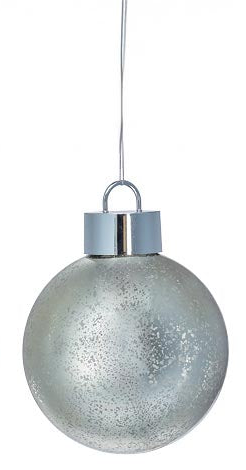 Large Plastic Ornament w/Silver Caps (3 Colors)