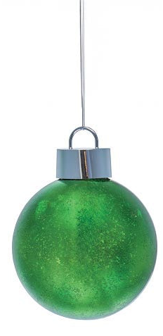 Large Plastic Ornament w/Silver Caps (3 Colors)