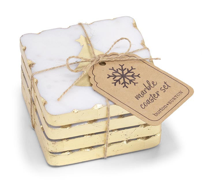 Holiday Marble Coaster Set
