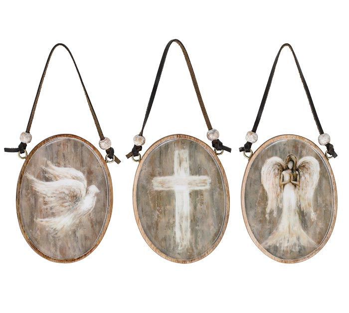 Religious Mango Wood Ornaments (3 Styles)