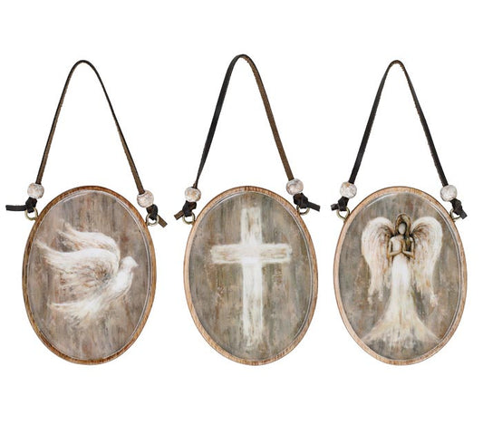 Religious Mango Wood Ornaments (3 Styles)