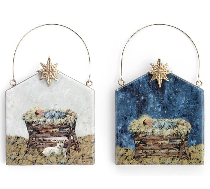 Mango Wood Baby Jesus Ornament (2 Styles)