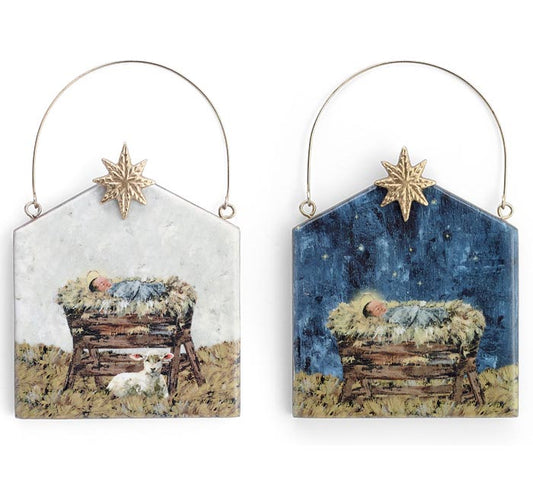 Mango Wood Baby Jesus Ornament (2 Styles)