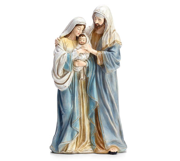Standing Blue Holy Family Nativity