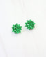 Let's Wrap Large Bow Stud Earring Green: Default