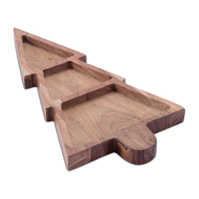 Tree Divided Wood Tray