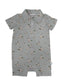 Mallards / Ducks - SS Polo Romper: 3-6M