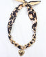 Santee Scarf Charm Necklace Leopard: