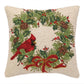 Cardinal Wreath Hook Pillow - The Pillow Shop