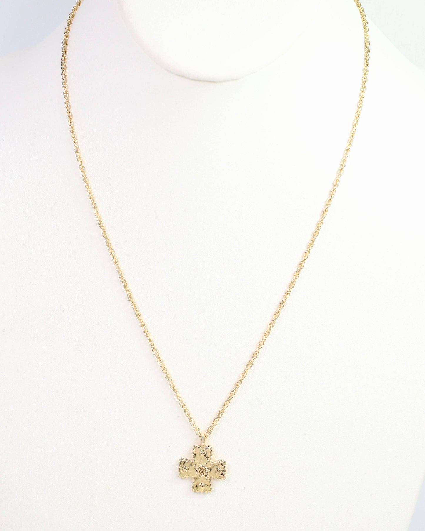 Rexburg Cross Necklace Gold: Default