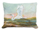 Pillow - Egret Flying Serene - indoor / outdoor cushion: 18x18