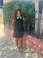 Black Mini Dress w/Embellished Collar