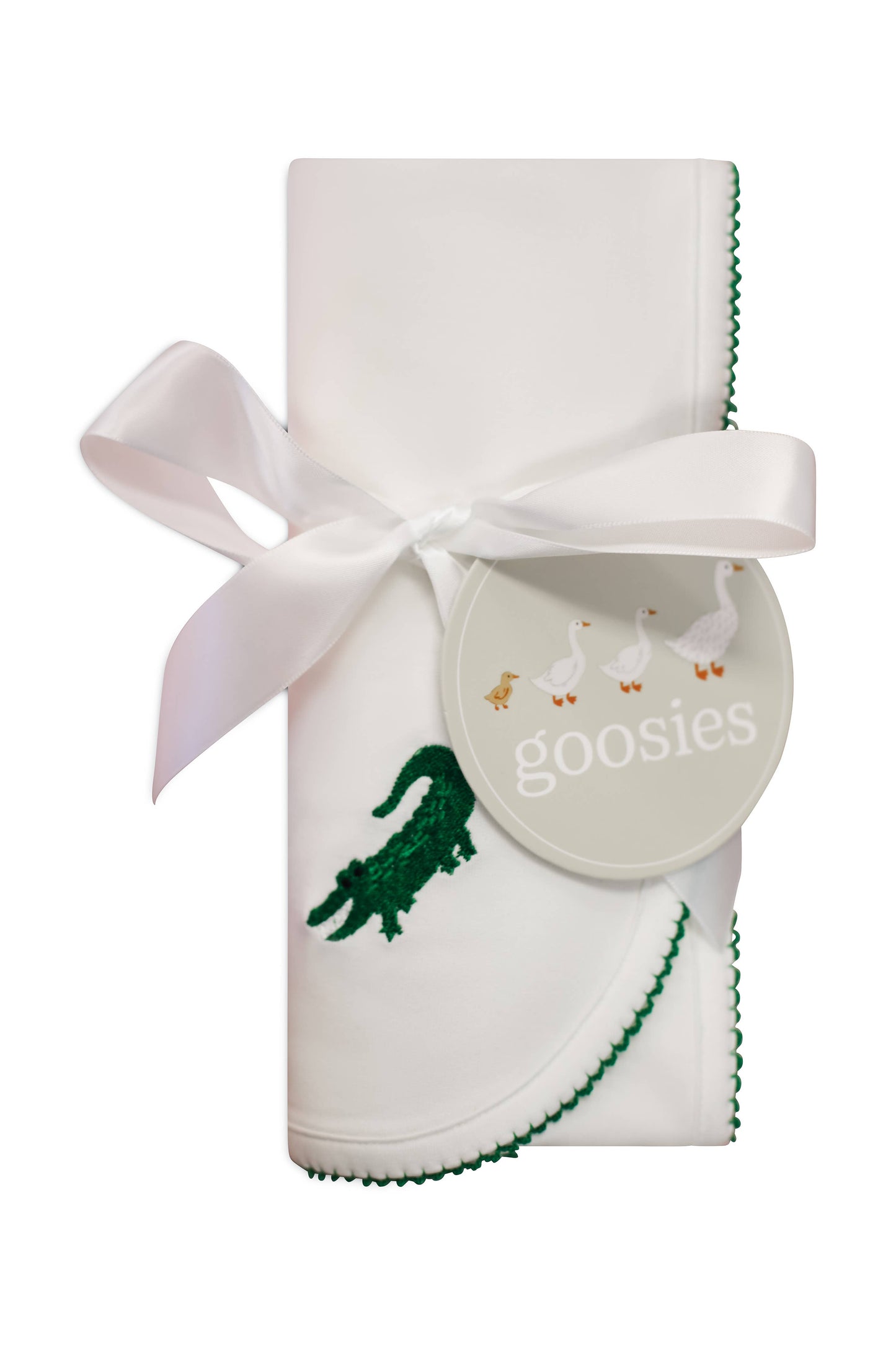 Pip Embroidered Blanket -  Alligator