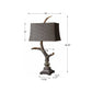 Stag Horn Table Lamp - Dark