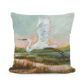 Pillow - Egret Flying Serene - indoor / outdoor cushion: 18x18