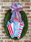 Patriotic Rocket PVC Door Hanger