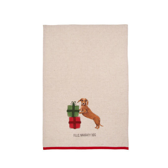 Naughty Dachshund Towel