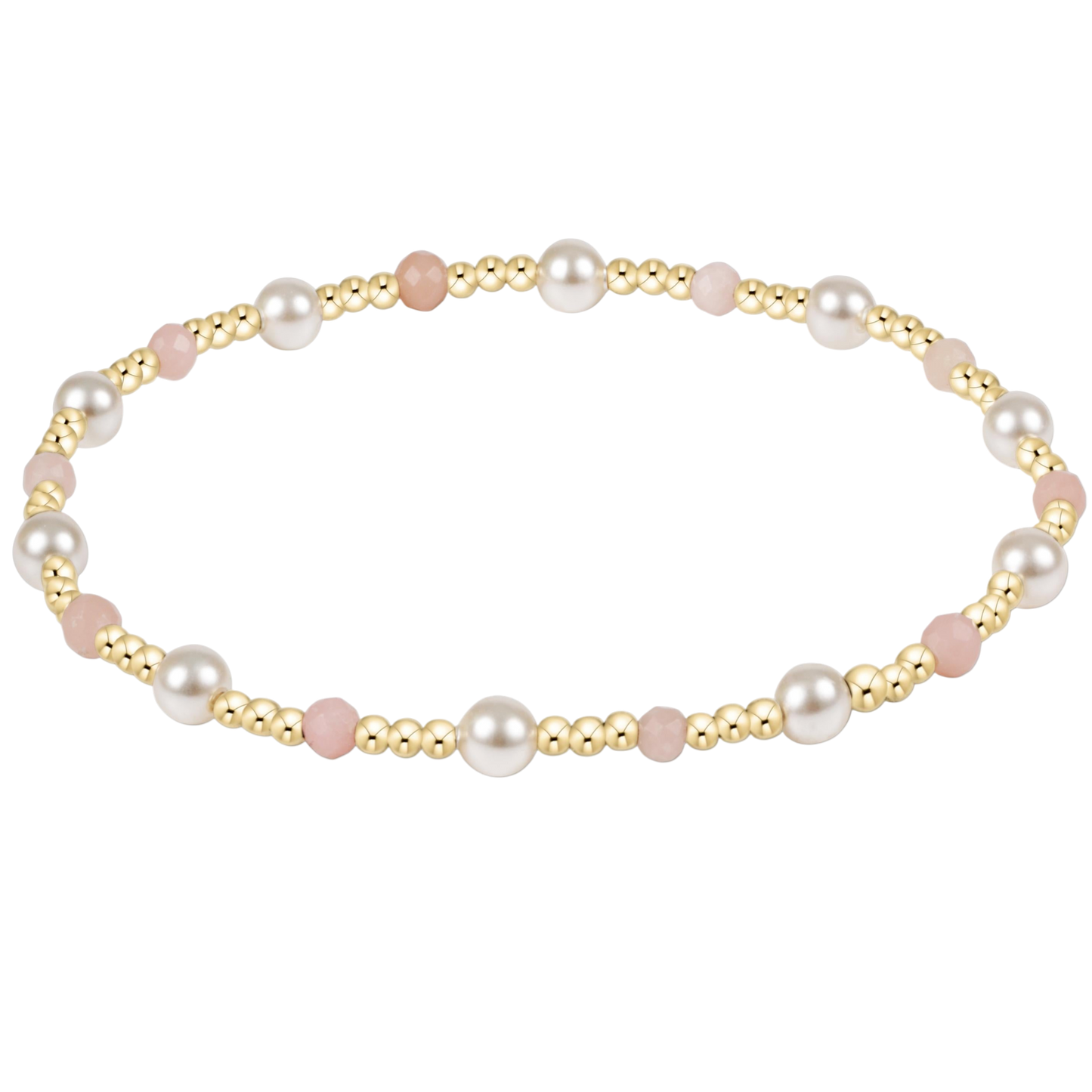Pearl Sincerity 4mm Gem Bracelet - Pink Opal