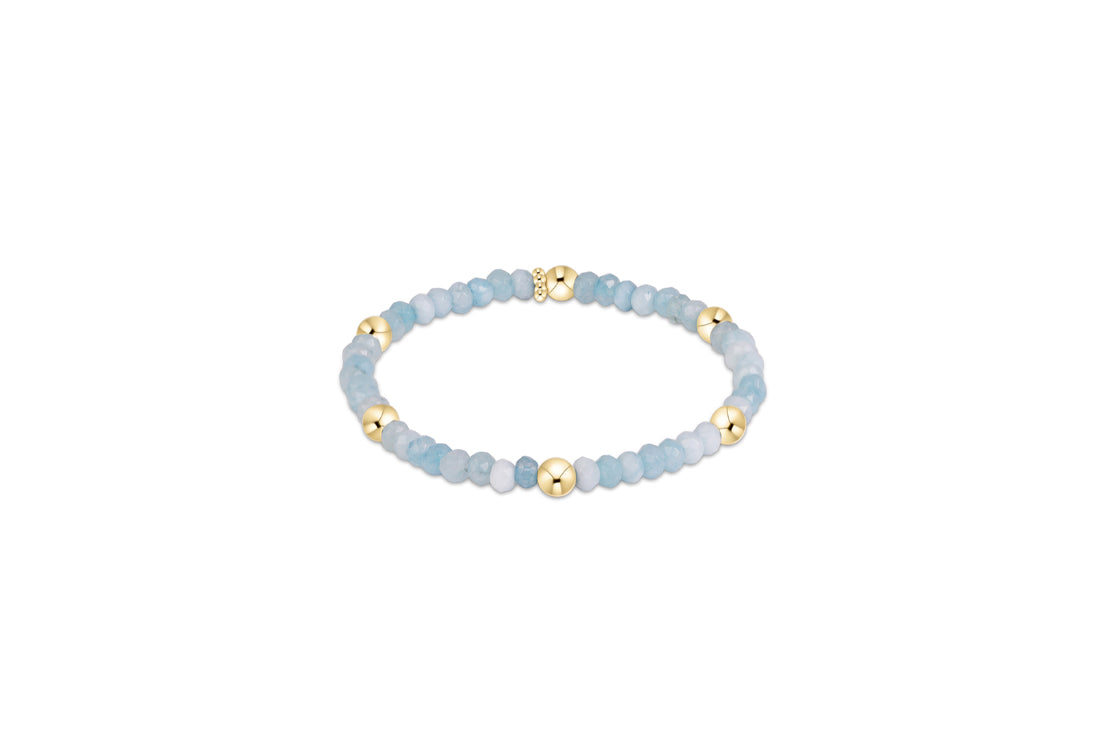 Presence Gemstone 4mm Bracelet - Aquamarine