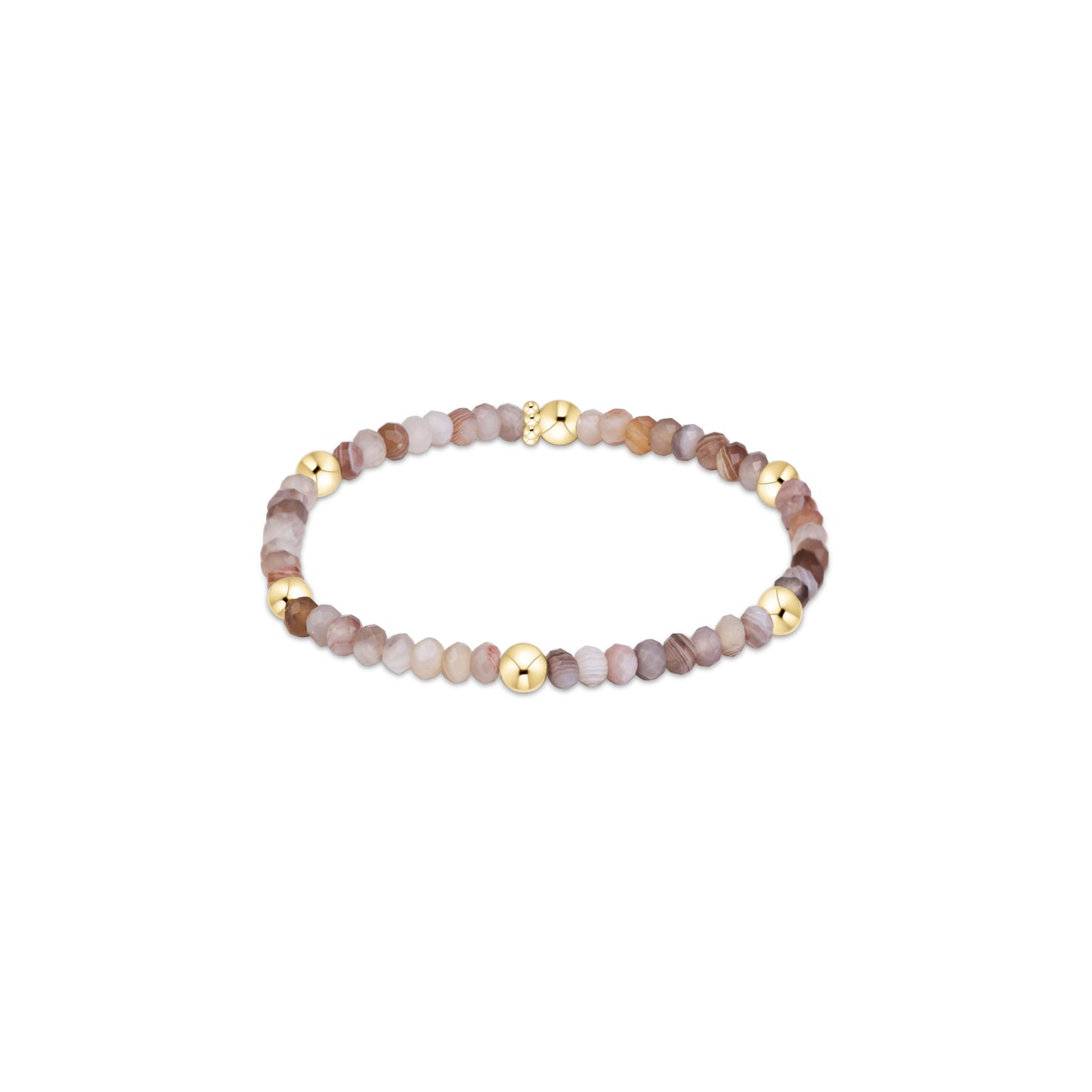 Presence Gemstone 4mm Bracelet - Botswana Agate