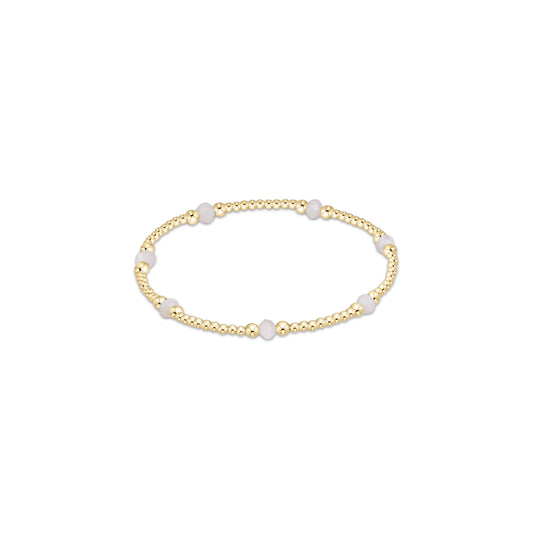 Purpose Gemstone 4mm Bracelet - Mother of Pearl