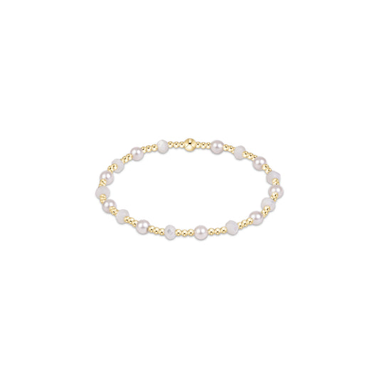 Sincerity Gemstone & Pearl 4mm Bracelet - Mother of Pearl