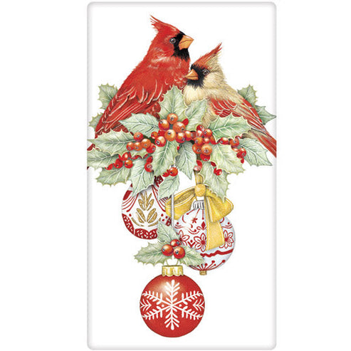 Cardinal Ornaments Bagged Towel