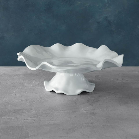 VIDA Havana Pedestal Cake Plate White