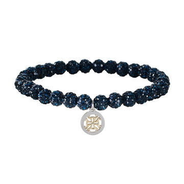 BIJOU EMERSON (6MM) BEADED BRACELET NAVY