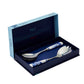Blue Italian Pair of Salad Servers