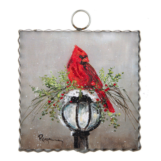 Mini Cardinal on Lamp Post Print