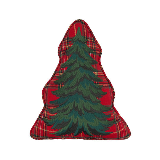 Spruce Tree Plaid Shaped Pillow