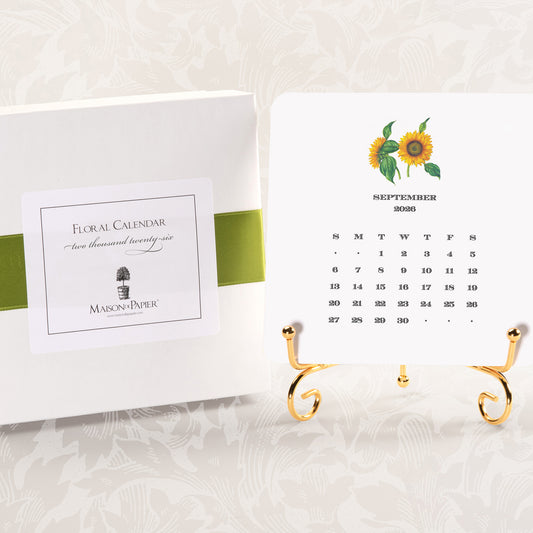 2026 Floral Calendar w/Easel
