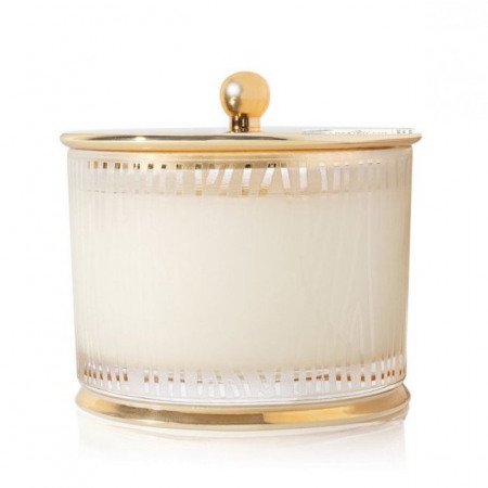 Frasier Fir Gilded Medium Poured Candle, Frosted Wood Grain