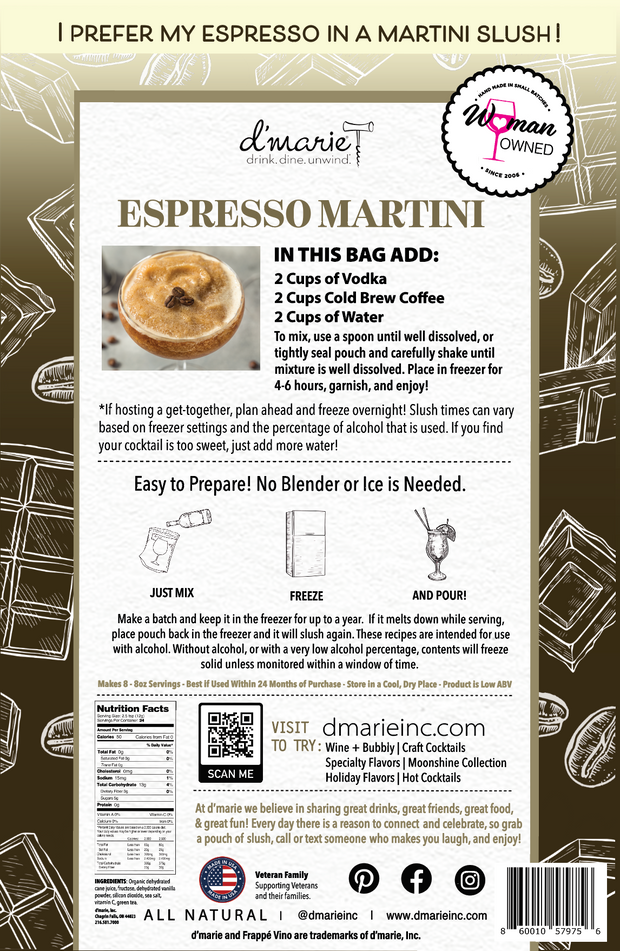 Espresso Martini Cocktail - Ready-To- Freeze Cocktail