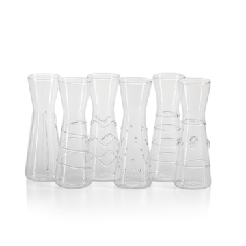 Six Assorted Design Individual Carafes