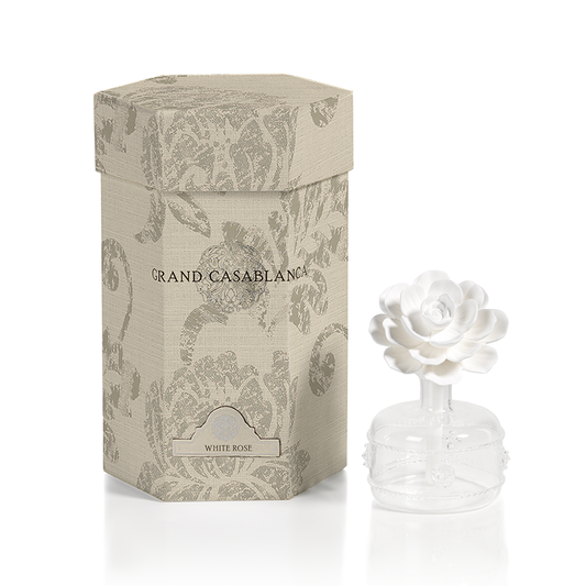Mini Grand Casablanca Porcelain Diffuser - White Rose