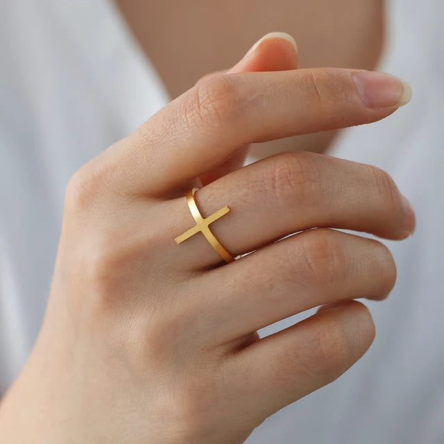 Christian Cross Gold Ring - assorted styles