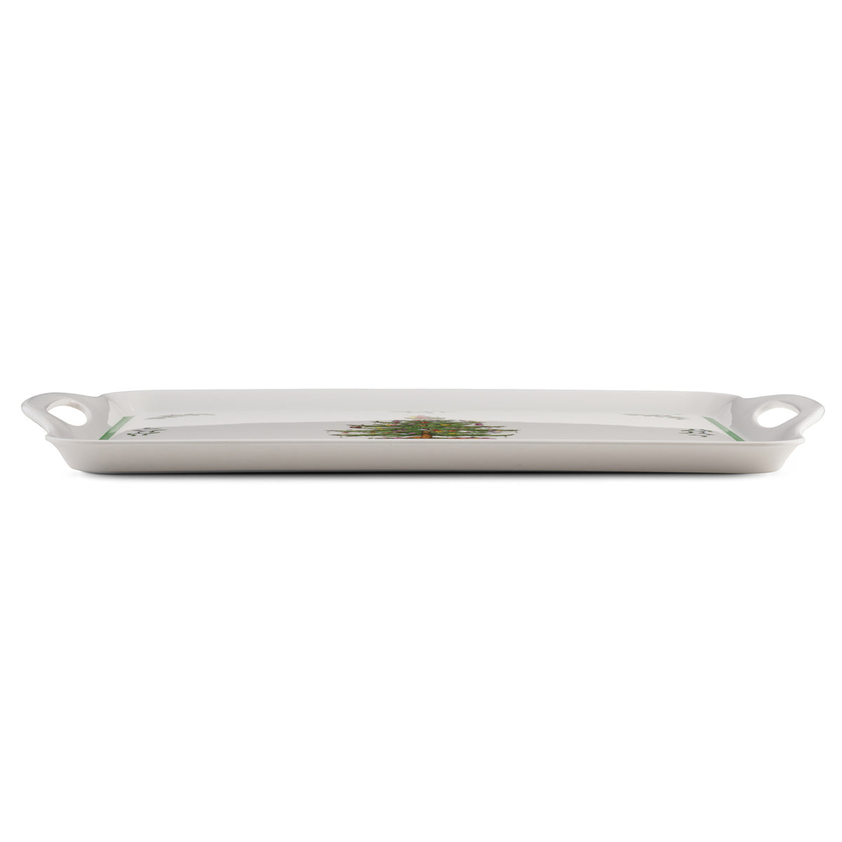 Christmas Tree Large Melamine Handled Tray