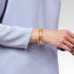 Crescent Stone Bangle