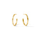 Crescent Stone Hoop Earrings