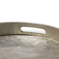 Great House Round Foiled Tray, Champagne Silver