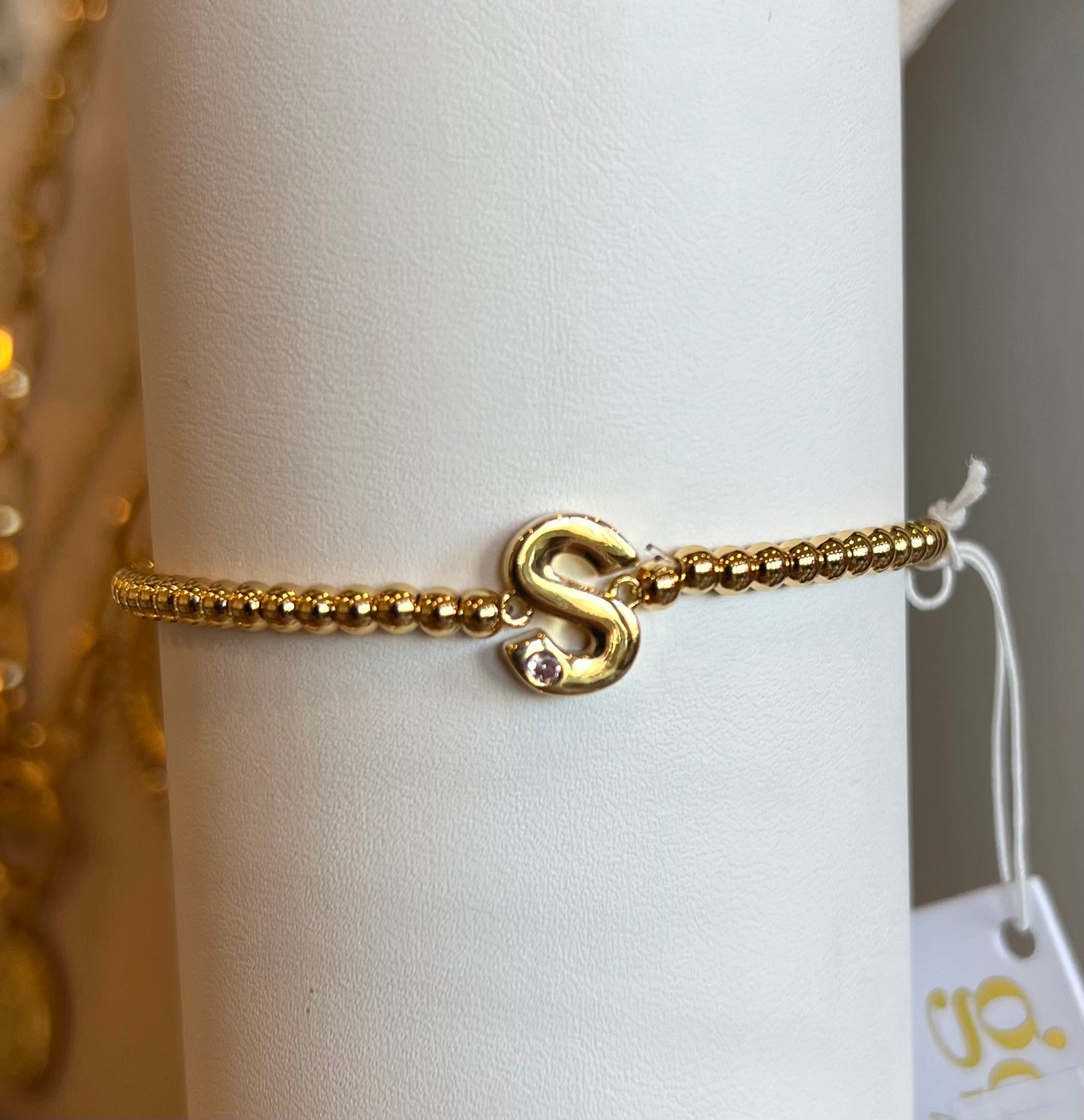 Kids Letters of Gold Initial Bracelet