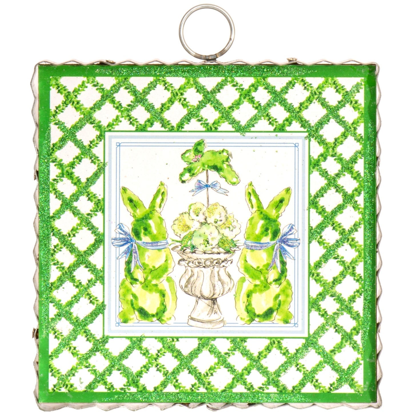 Mini Art Boxwood Bunnies