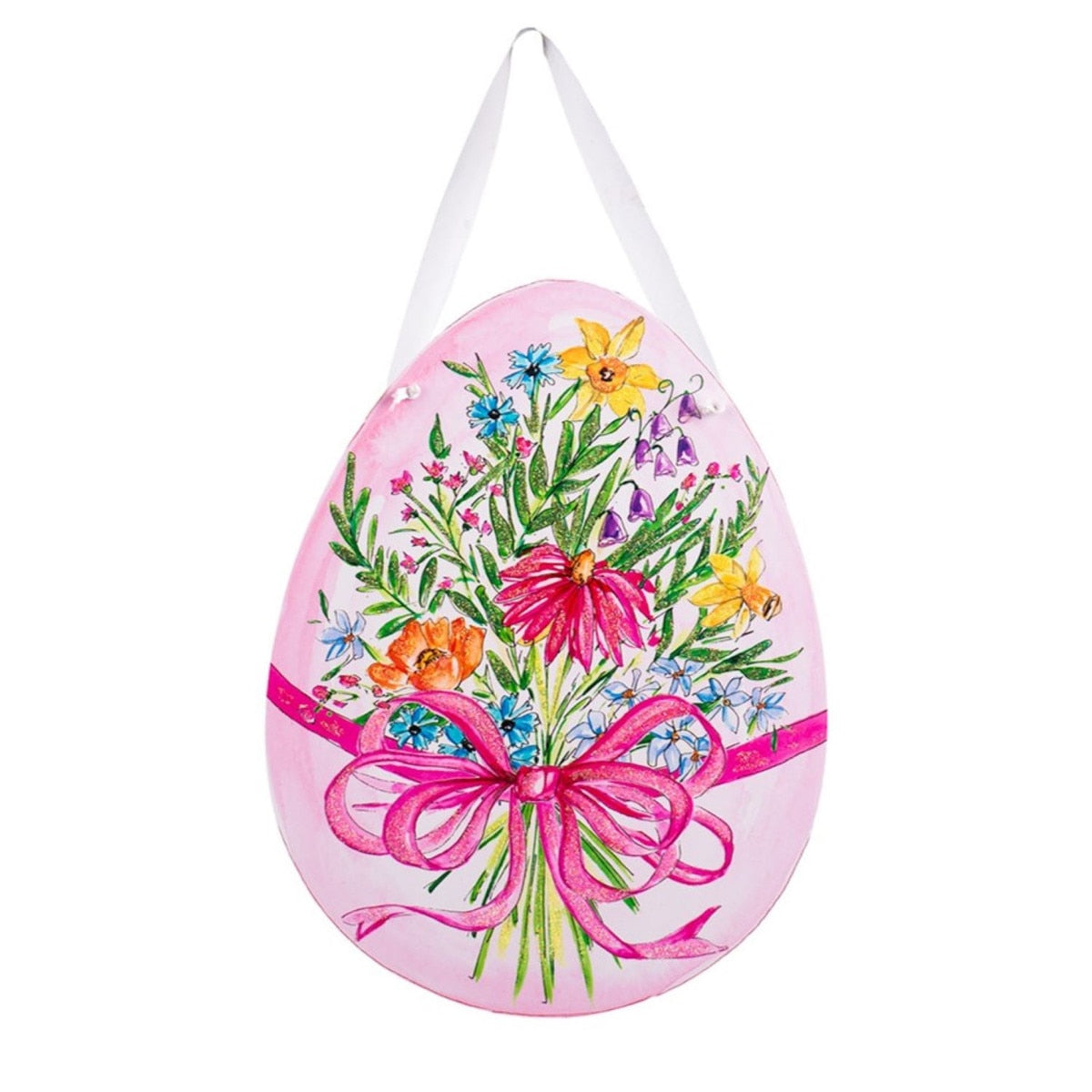 Floral Easter Egg PVC Door Hanger